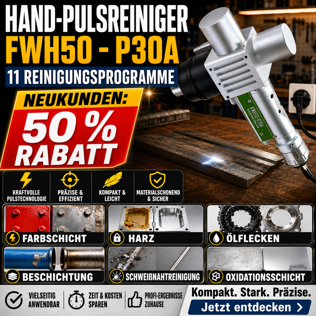 FWH50-P30A: 11 Reinigungsprogramme für vielseitige Anwendungen.